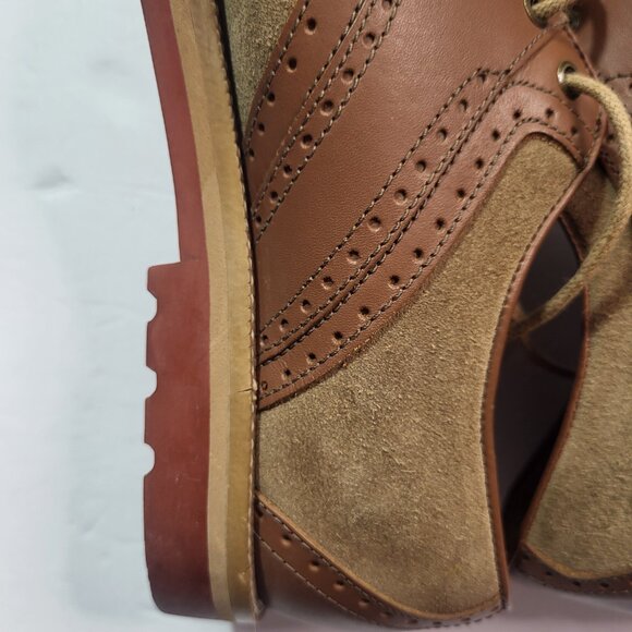 Pula Roberta Tan Brown Suede Leather Oxford Lace-Up Shoes Acadamia Womens Size 7 - Picture 8 of 14